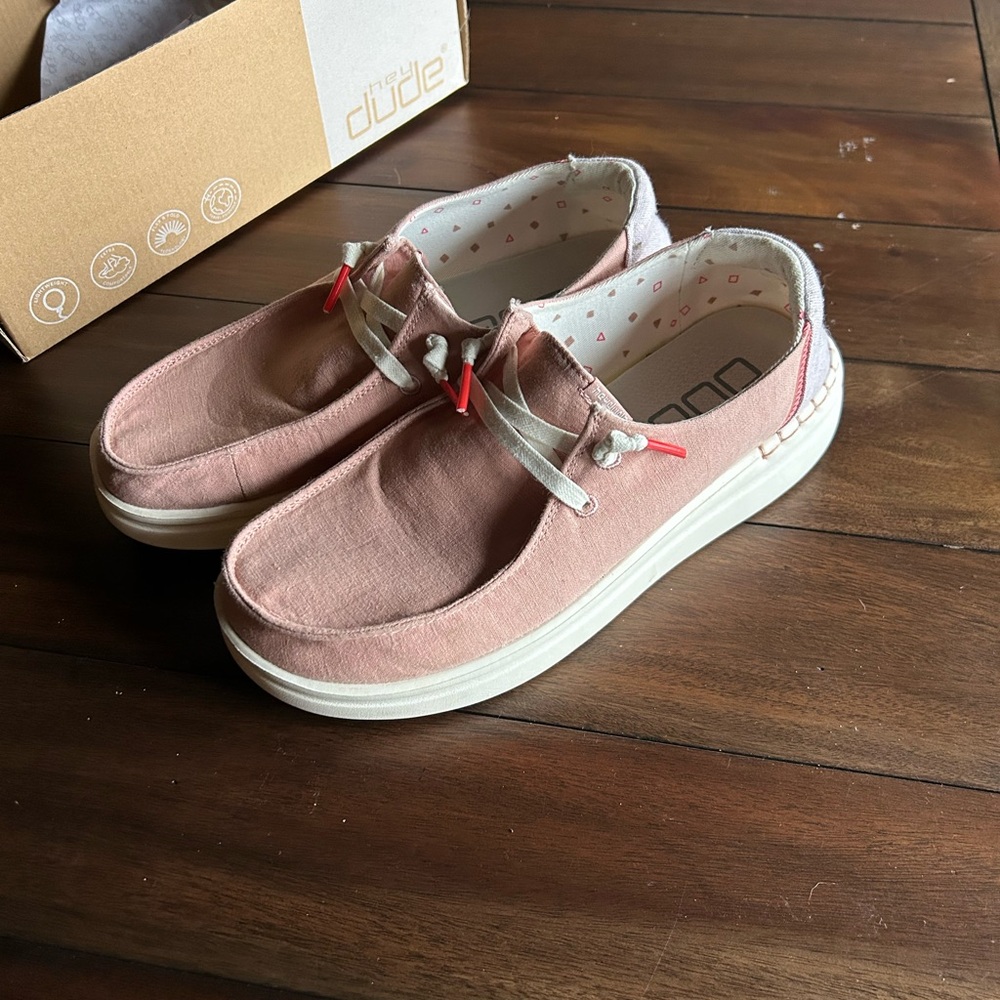 Hey Dude Women's Moccasins in Pink and Red